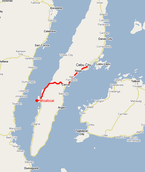 Cebu: How to get to Moalboal